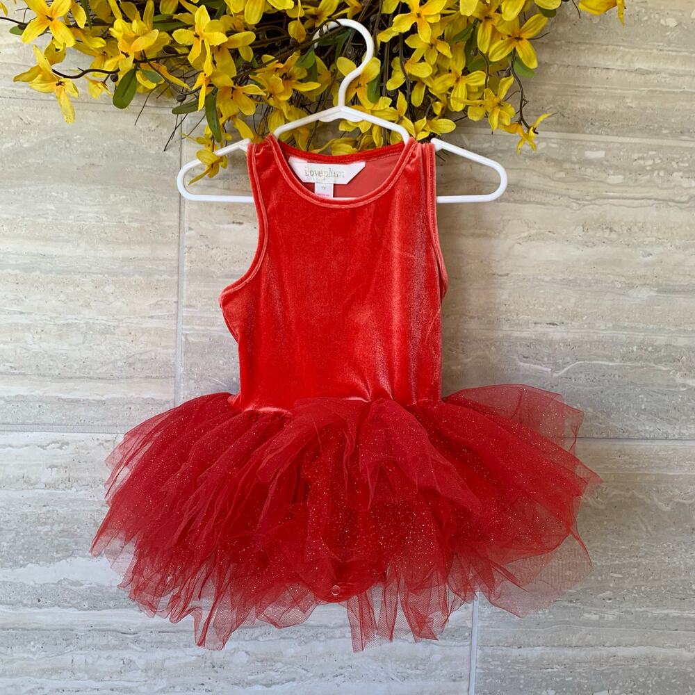 Iloveplum Red Velvet BAE Tutu with Glitter Tulle